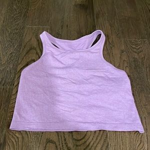 Lululemon Ebb To Street Racerback Crop Tank Top Wisteria Purple Womens Size 12